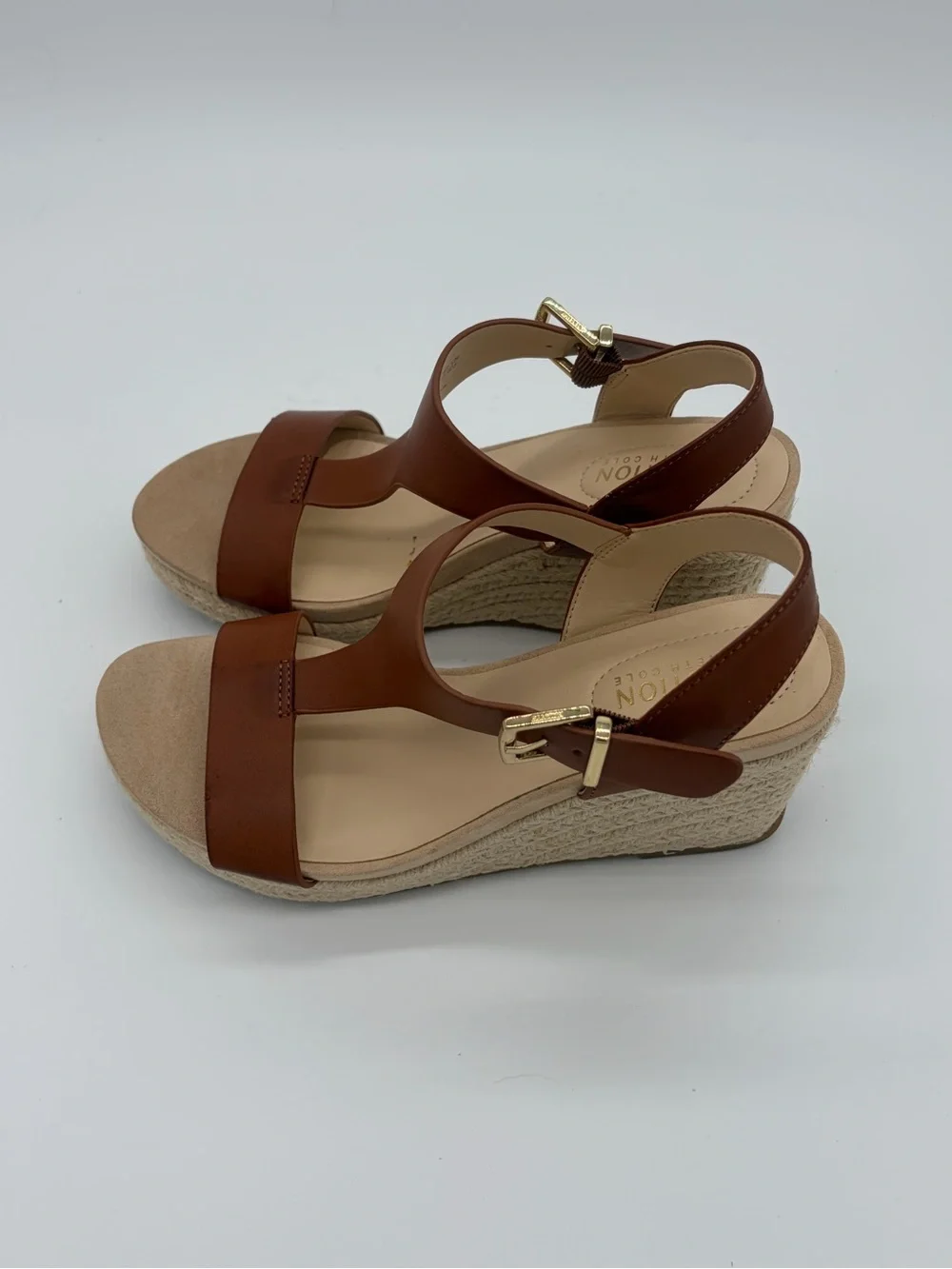 Kenneth Cole Reaction Tan Brown Wedge Sandals